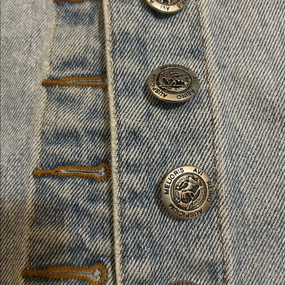 90’s Hollywood Jeans Vintage Denim Jean Jacket - Picture 3 of 6